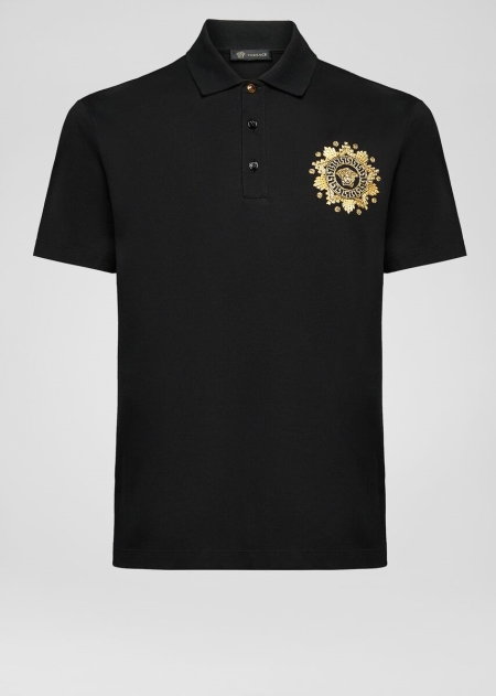 Tricou Polo Versace Versace Medusa Embroidered Barbati | JAYQWMZ-45